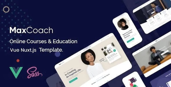 Vue Education Website Template - Maxcoach