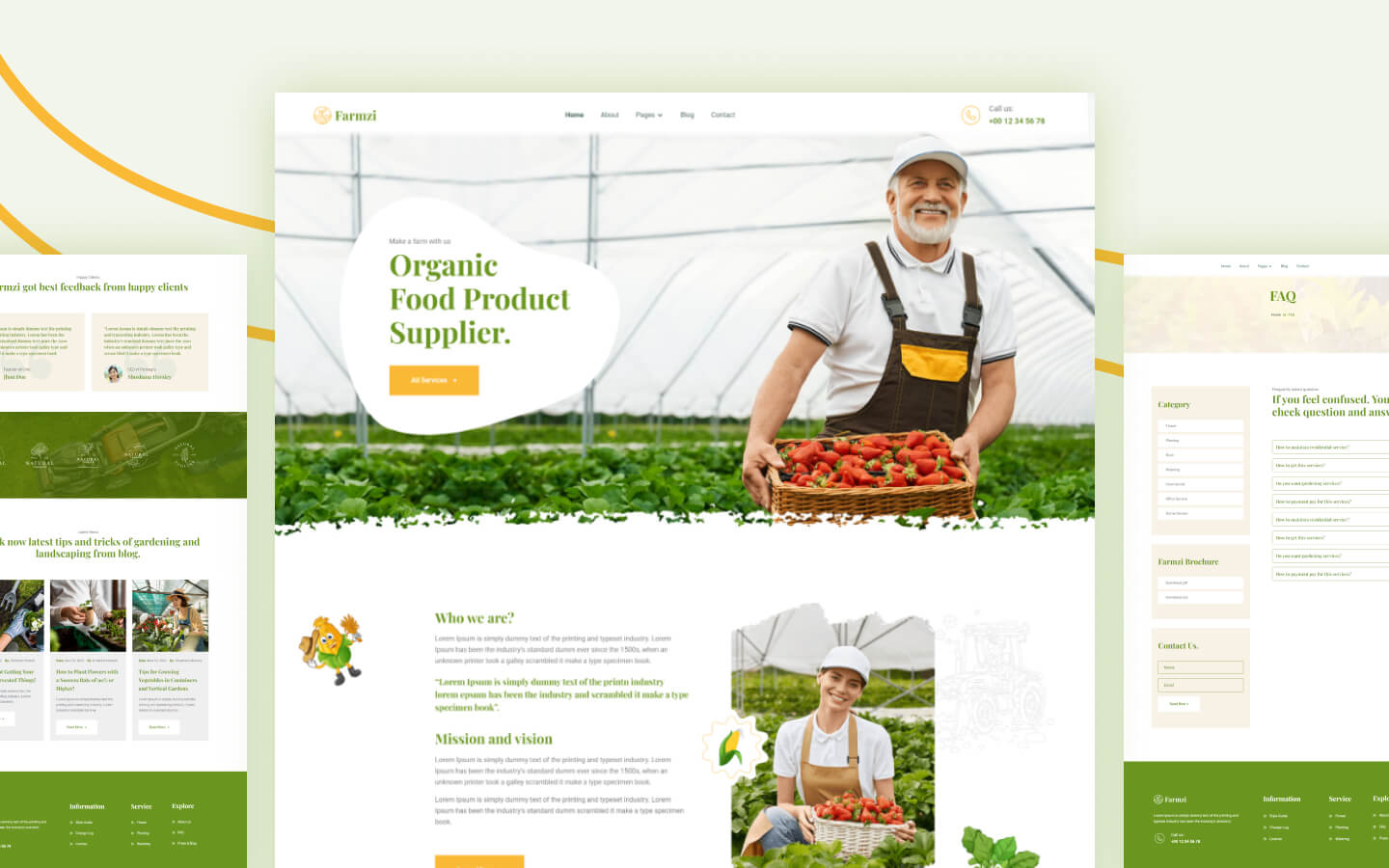 Farmzi - Agriculture Website Template