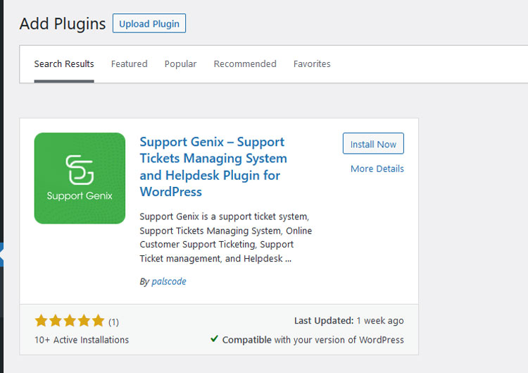 Install and Activate the Support Genix Plugin 